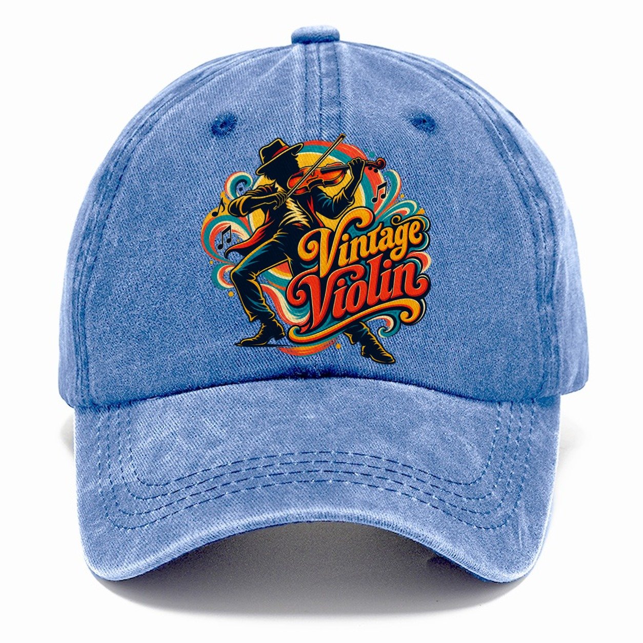Vintage Violin Music Instruments Classic Cap – Summer Sky