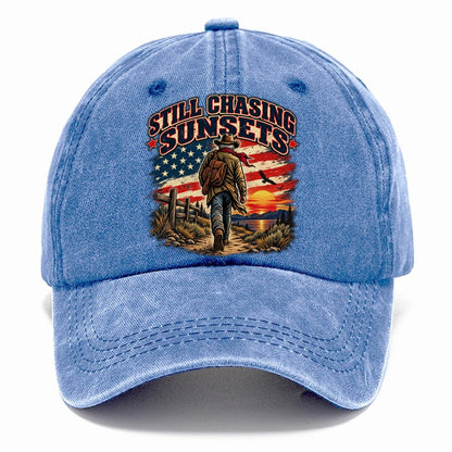 Still Chasing Sunsets Old Man Strong Classic Cap – Summer Sky