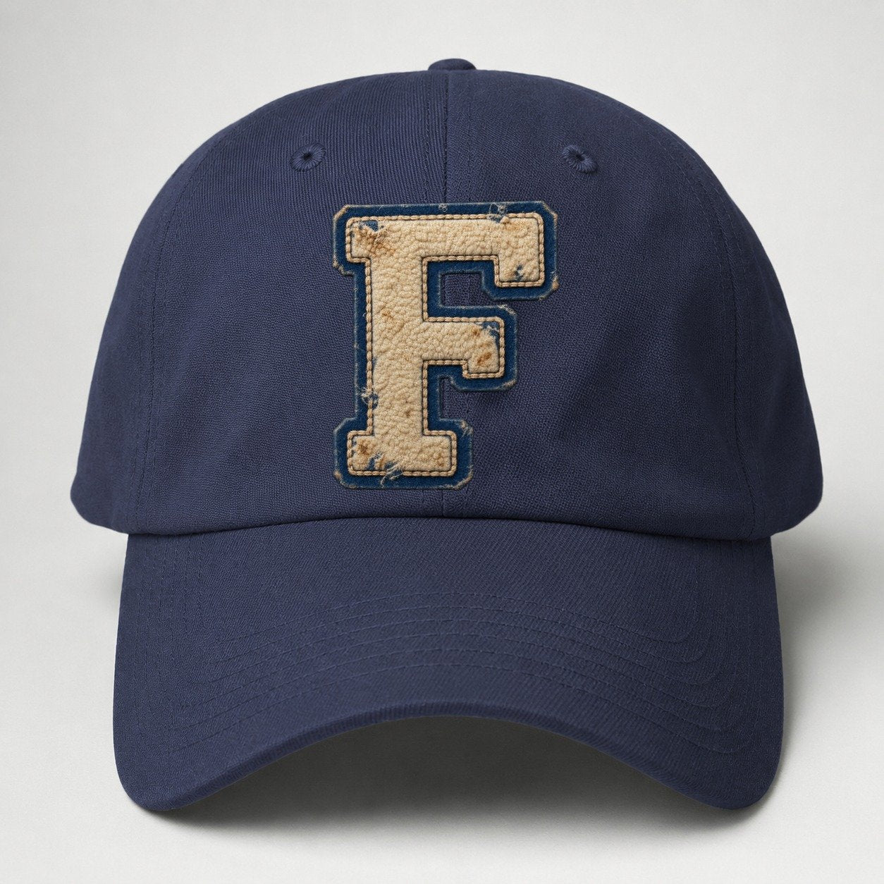 Varsity Chenille F Monogram Baseball Cap – Twilight Navy
