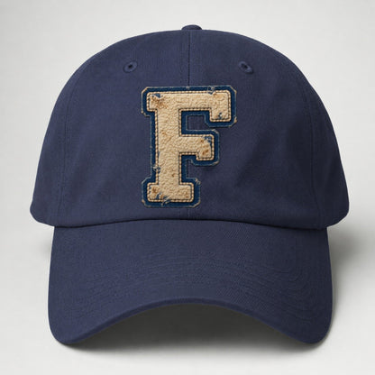 Varsity Chenille F Monogram Baseball Cap – Twilight Navy