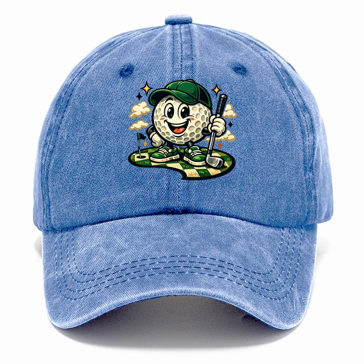 Green Fairway Mascot Classic Cap – Summer Sky