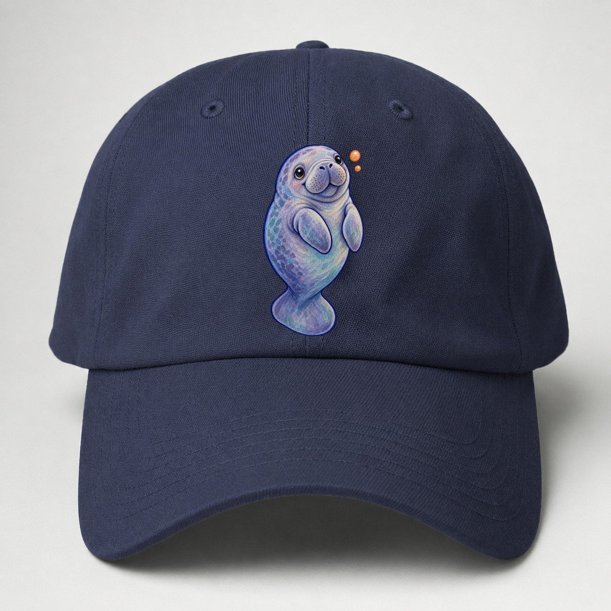 Manatee Upward Float Sea Sprite Baseball Cap – Twilight Navy