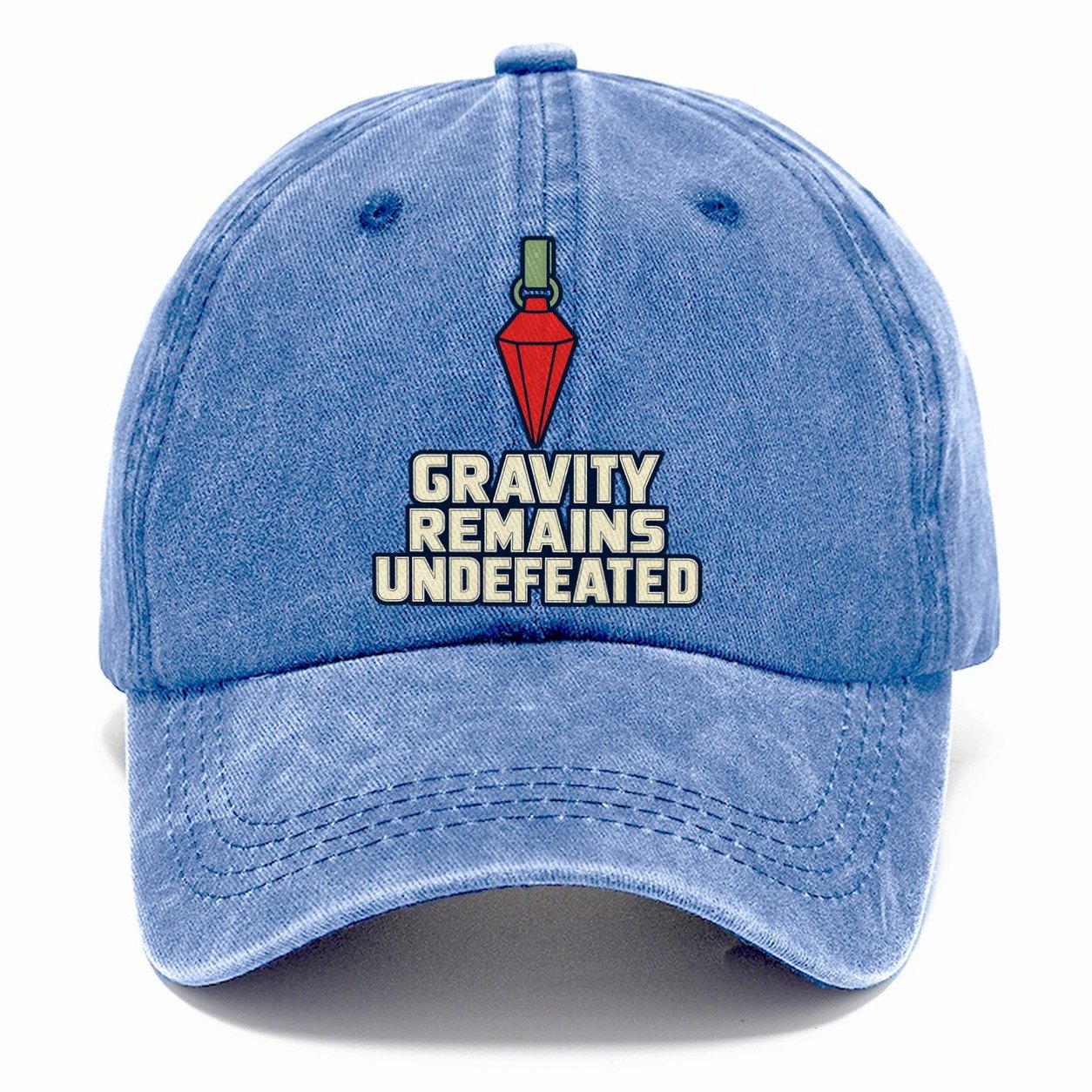 Gravity Remains Undefeated Rock Climbing Classic Cap – Summer Sky
