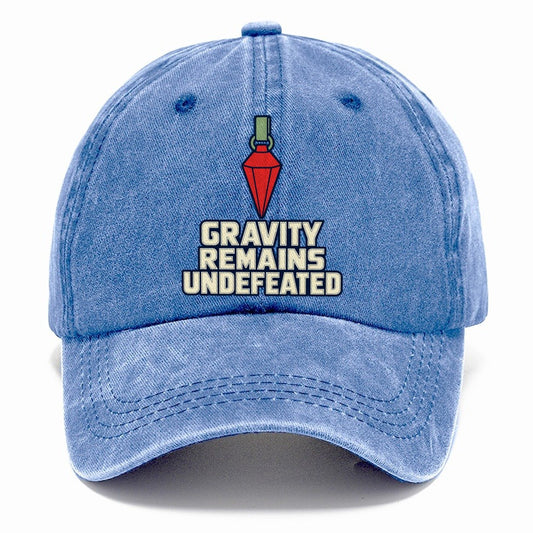 Gravity Remains Undefeated Rock Climbing Classic Cap – Summer Sky