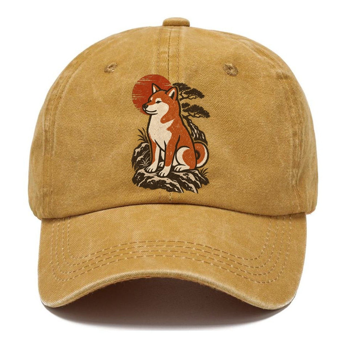 Shiba Inu Red Sun Classic Cap – Golden Harvest