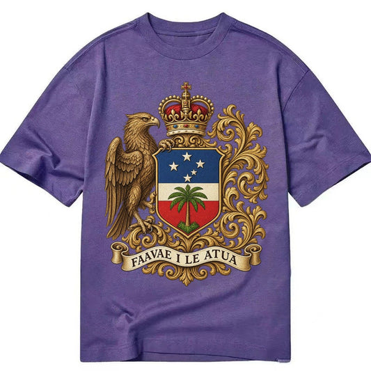 South Africa Springbok Emblem Springbok With Protea Green Go Classic T-shirt – Purple