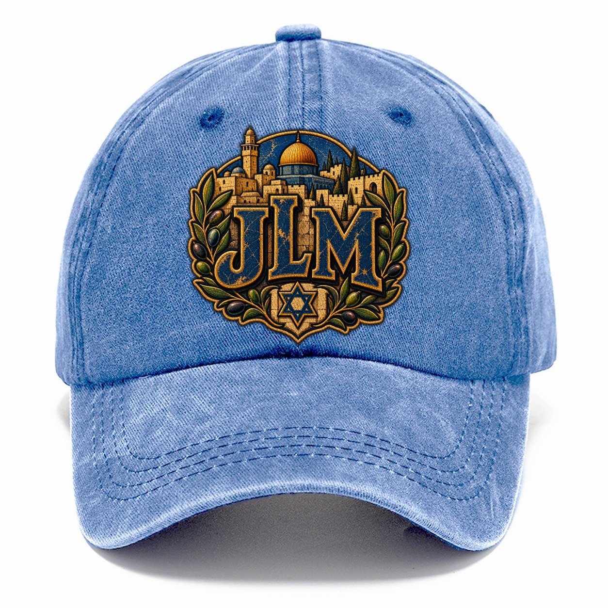 Jlm Monogram Jerusalem Classic Cap – Summer Sky