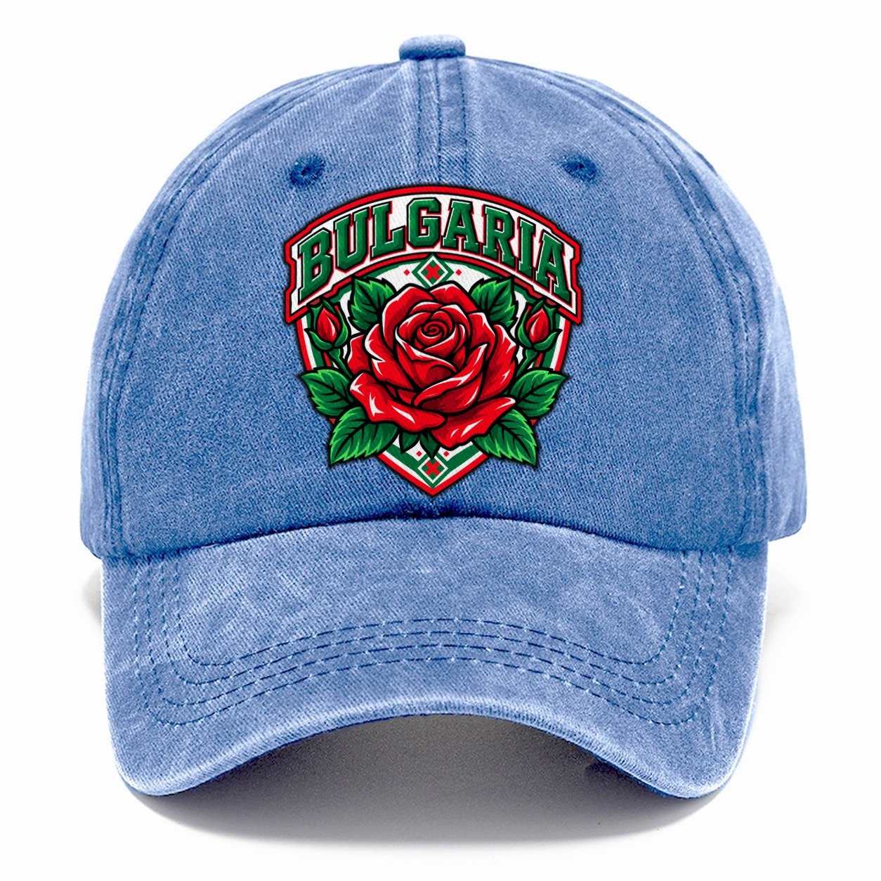 Bulgaria Retro Badge Country Logos Classic Cap – Summer Sky
