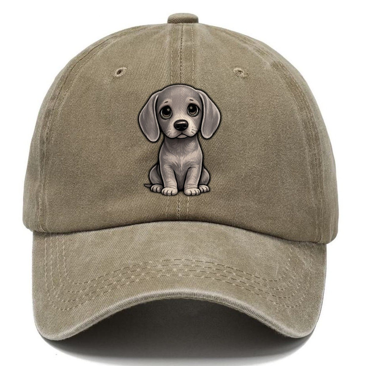 Weimaraner Sitting Sweetheart Classic Cap – Warm Sand