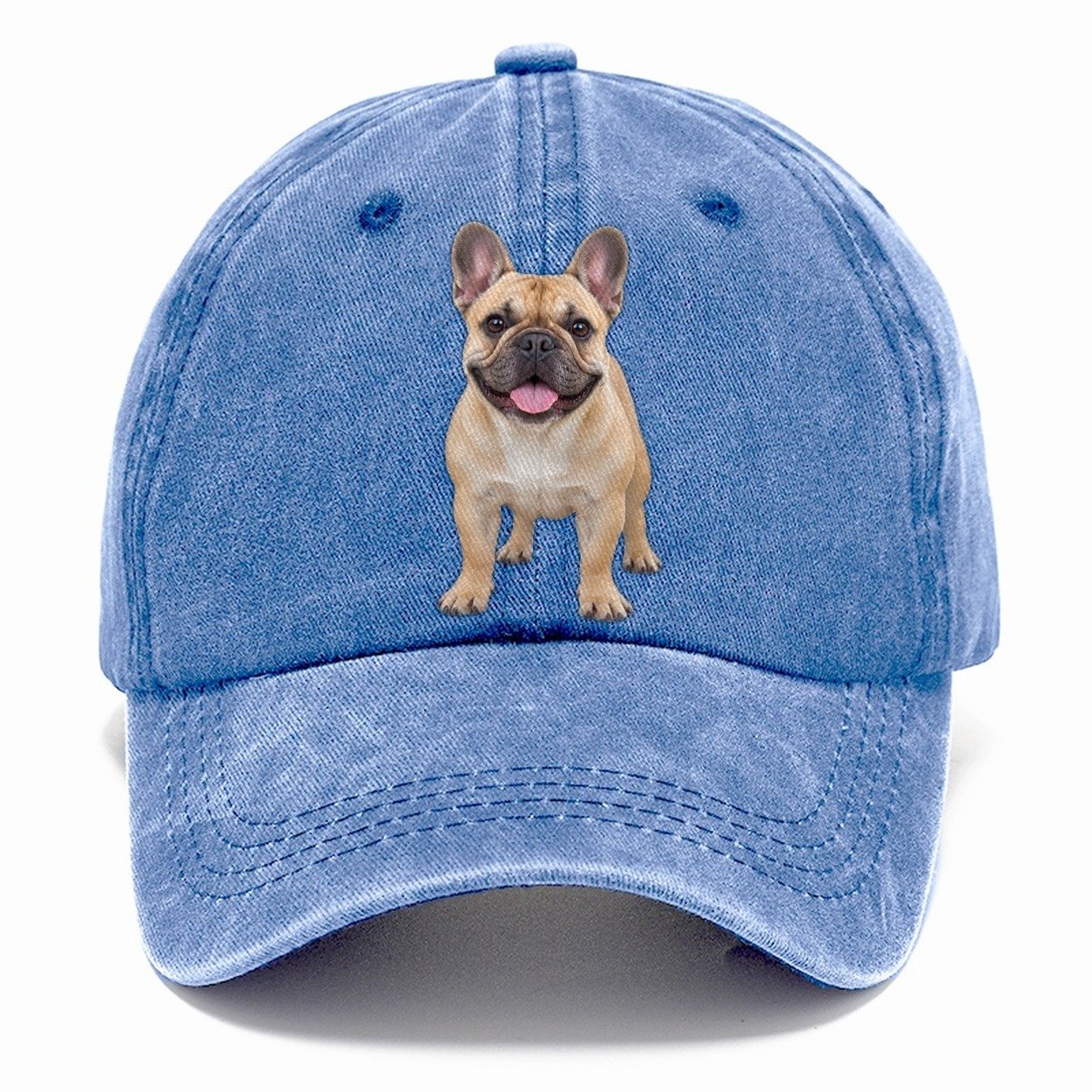 French Bulldog Standing Top Breeds Classic Cap – Summer Sky