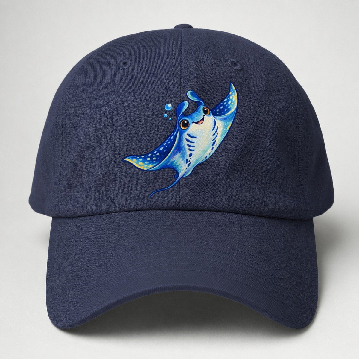 Manta Ray Upward Glide Sea Sprite Baseball Cap – Twilight Navy