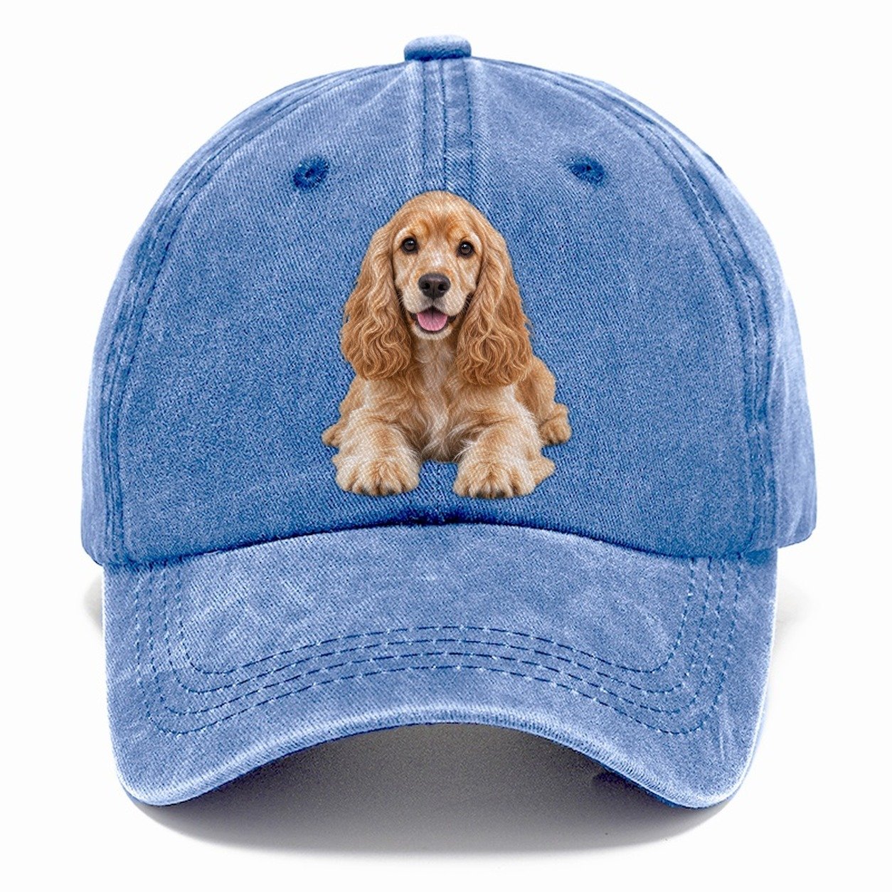 Cocker Spaniel Lying Down Top Breeds Classic Cap – Summer Sky