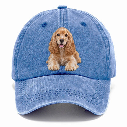 Cocker Spaniel Lying Down Top Breeds Classic Cap – Summer Sky