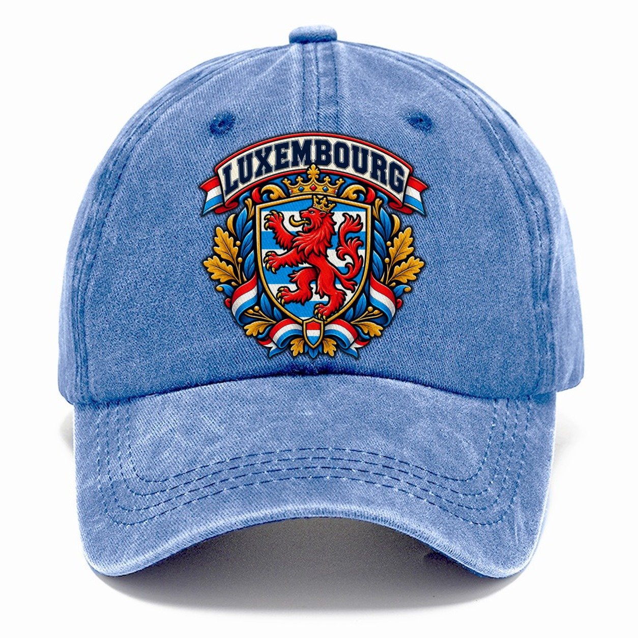 Luxembourg Retro Badge Country Logos Classic Cap – Summer Sky