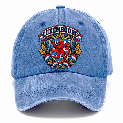 Luxembourg Retro Badge Country Logos Classic Cap – Summer Sky