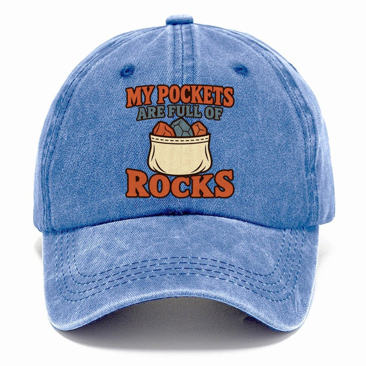 Overfilled Rock Pockets Rocks And Minerals Classic Cap – Summer Sky