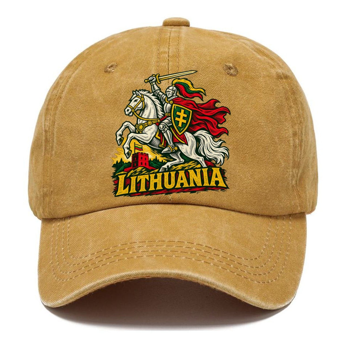 Lithuania Woodcut Badge Classic Cap – Golden Harvest