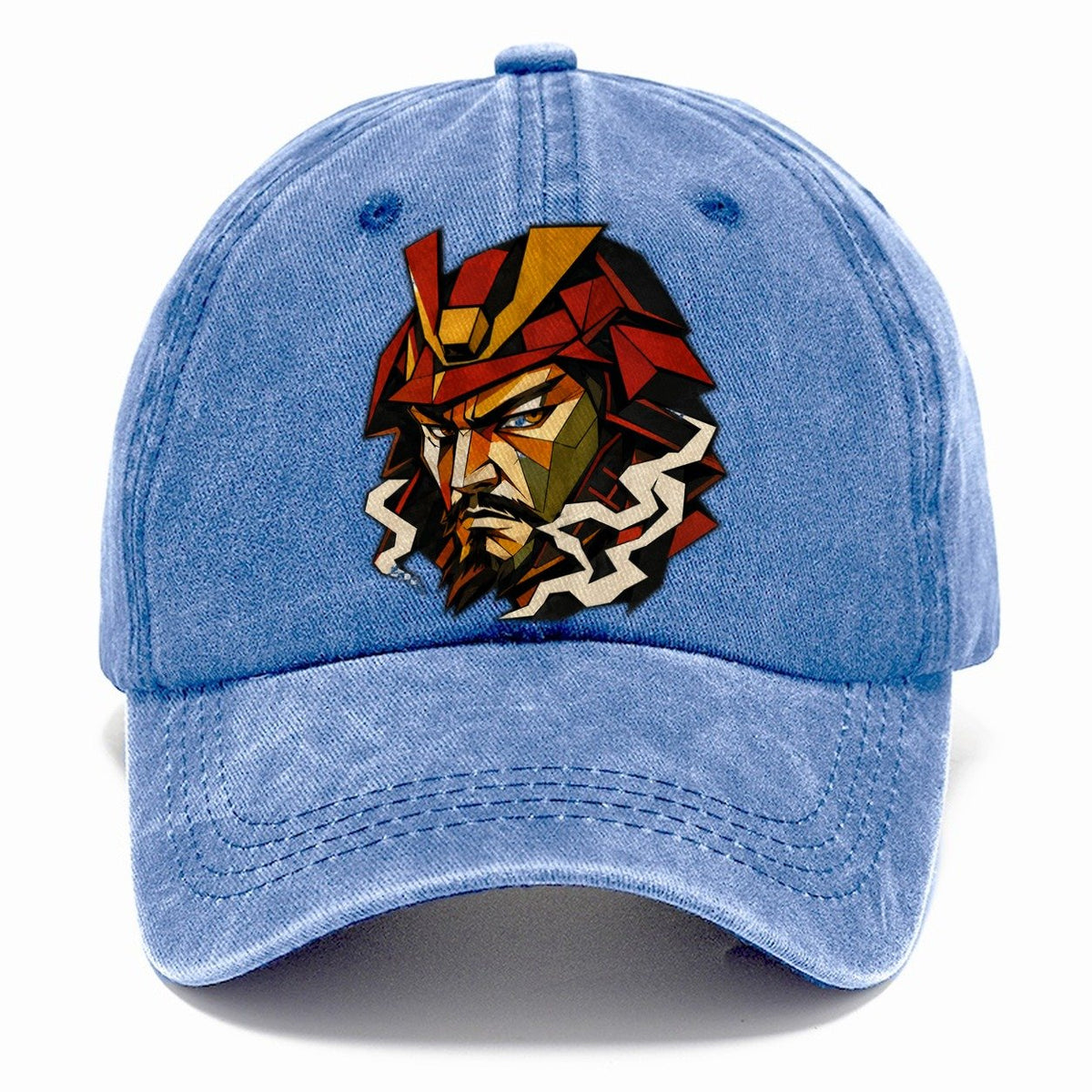 Samurai Helmet Portrait Classic Cap – Summer Sky