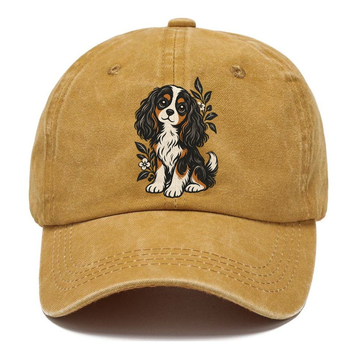 Cavalier Spaniel with Flowers Classic Cap – Golden Harvest