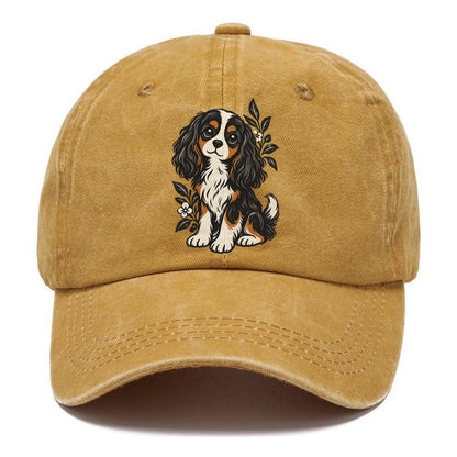 Cavalier Spaniel with Flowers Classic Cap – Golden Harvest