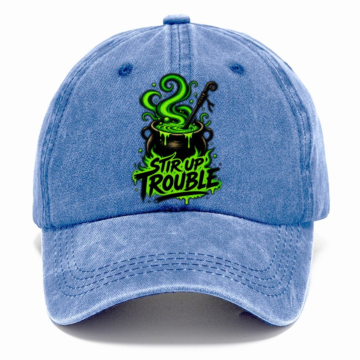 Stir Up Trouble Slogan Witch Magic Classic Cap – Summer Sky