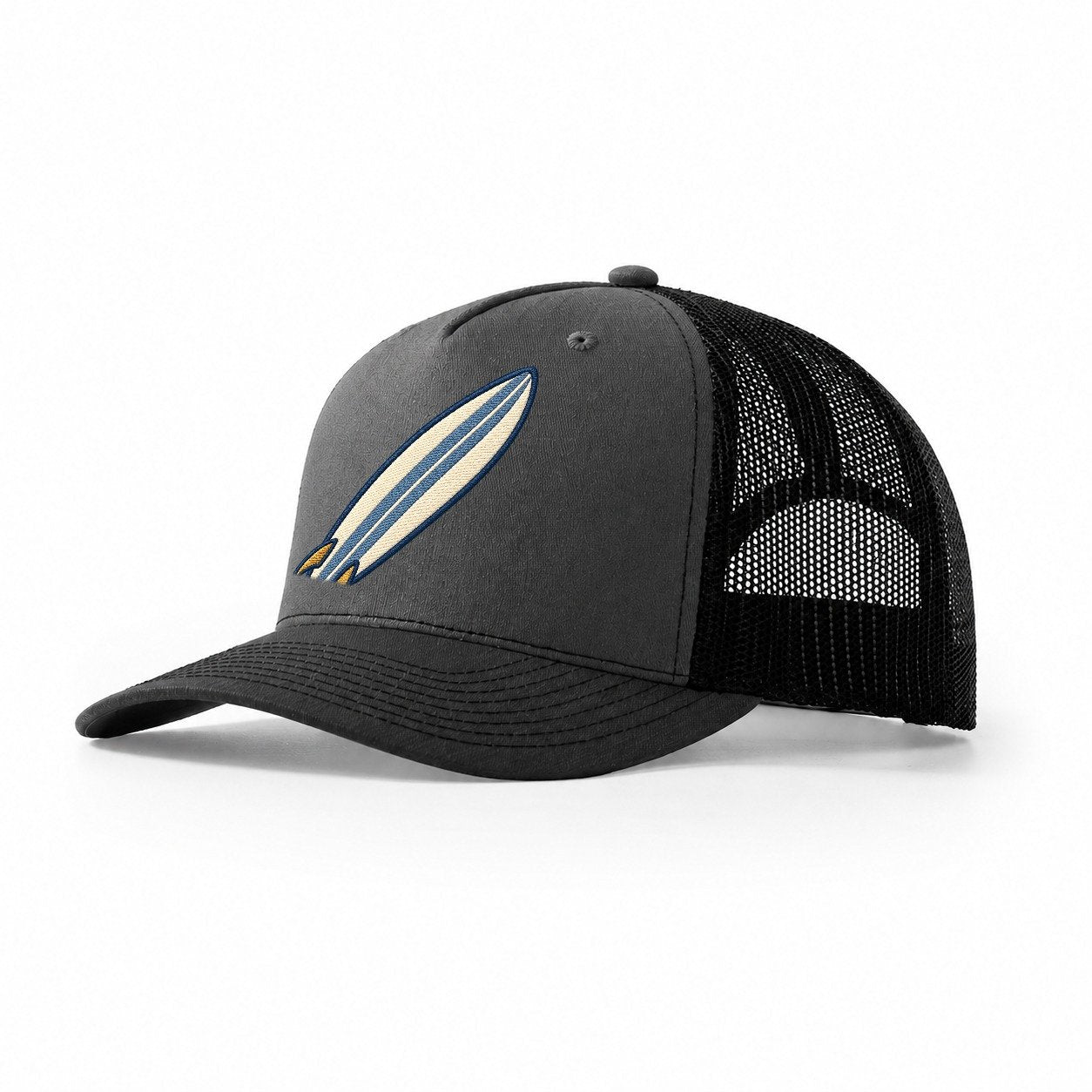 Surfboard Tiny Solo Marks Trucker Hat – Dark Grey Black