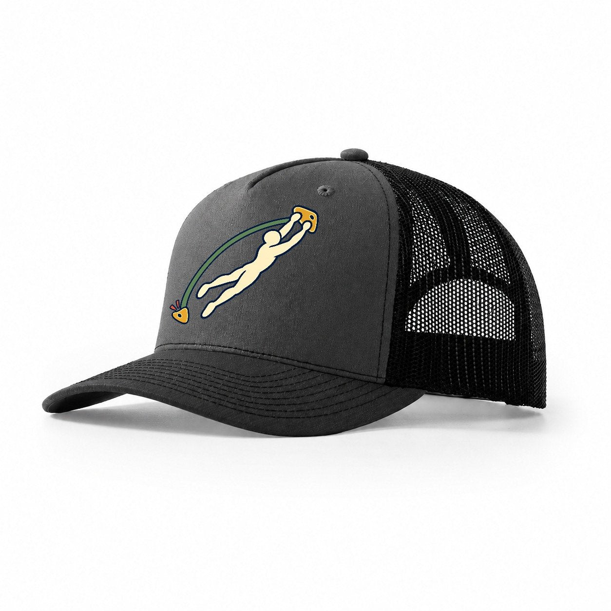 Dyno Apex Position Rock Climbing Trucker Hat – Dark Grey Black