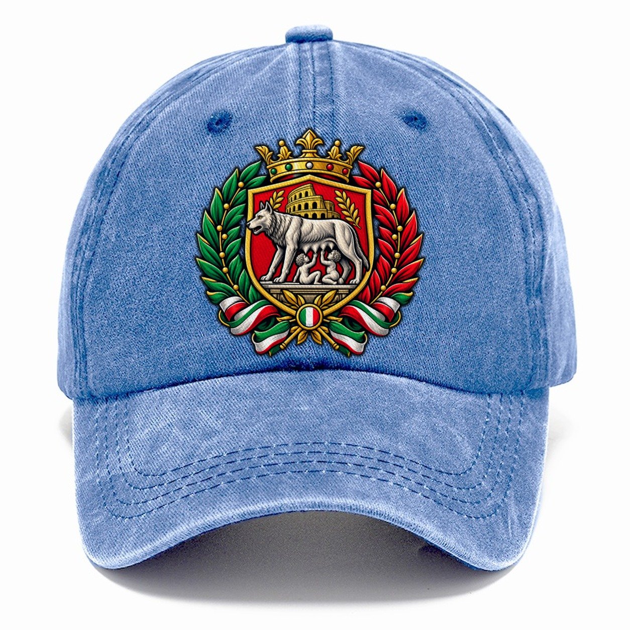Italy Heraldic Crest Country Logos Classic Cap – Summer Sky