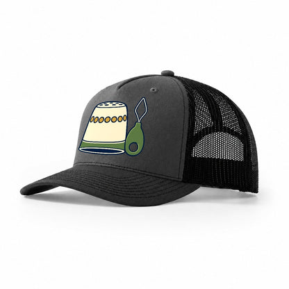 Thimble And Threader And Needlework Trucker Hat – Dark Grey Black