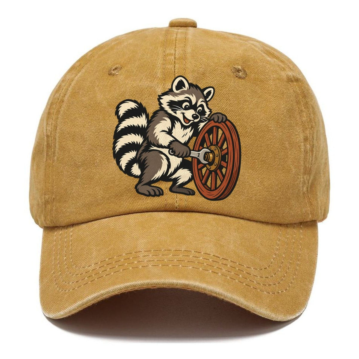 Raccoon Roadside Mechanic Sundown Familiars Classic Cap – Golden Harvest