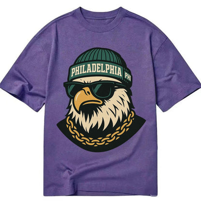 Animaleaglelocationtextphiladelphiainitialsphibeaniecolorgre Classic T-shirt – Purple
