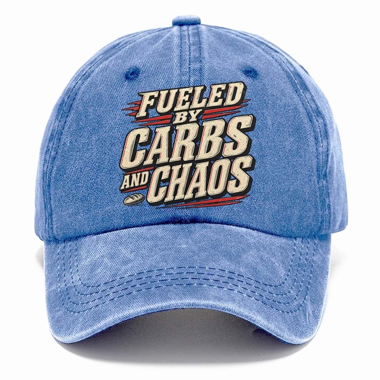 Fueled By Carbs And Chaos American Wit Classic Cap – Summer Sky