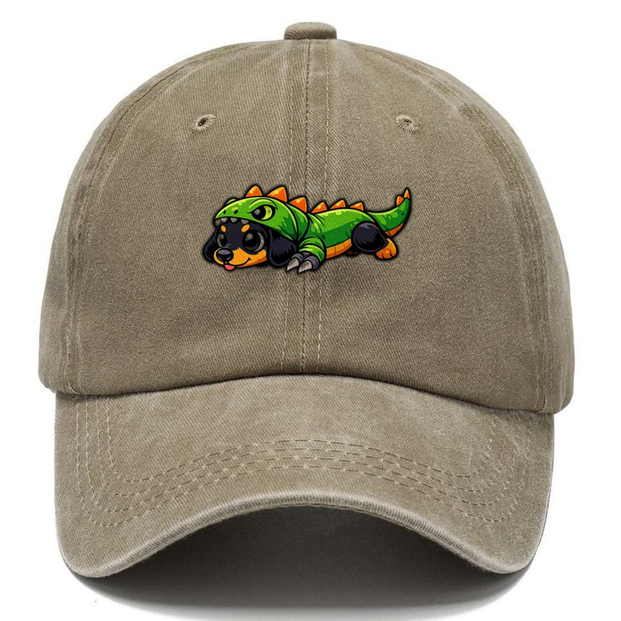Dachshund Velociraptor Energy Classic Cap – Warm Sand