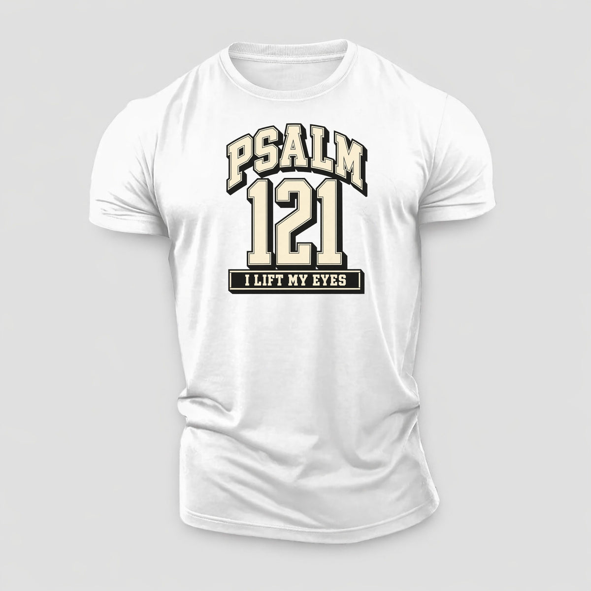 Psalm 121 Varsity Chapel Varsity Cotton T-Shirt – White