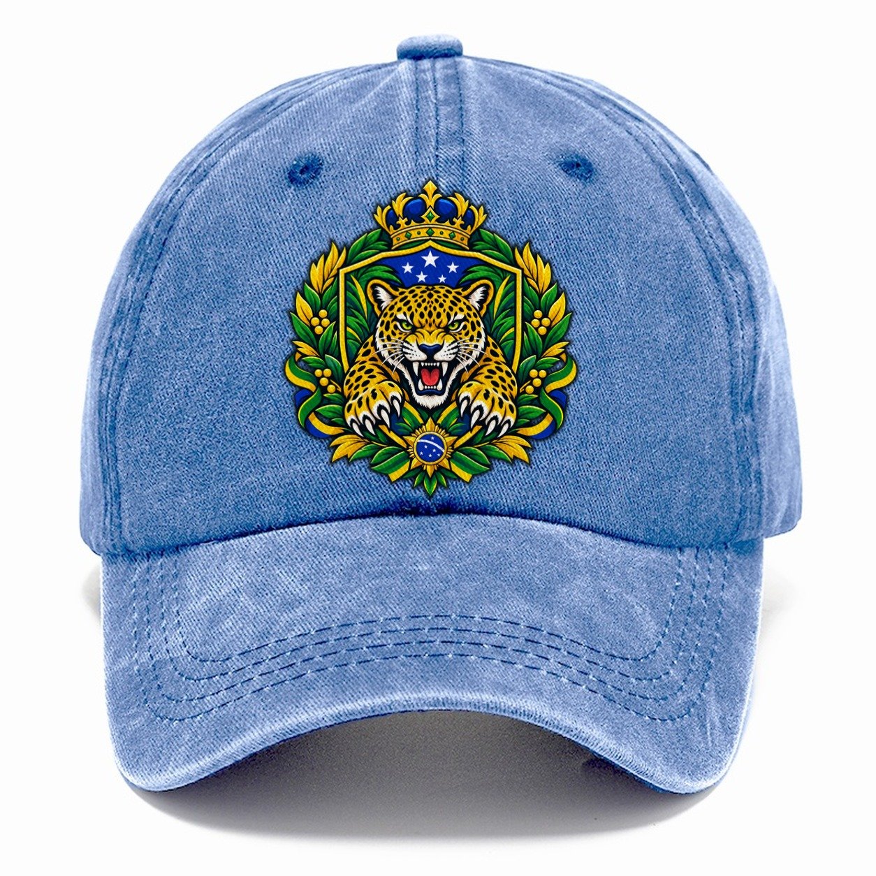 Brazil Heraldic Crest Country Logos Classic Cap – Summer Sky