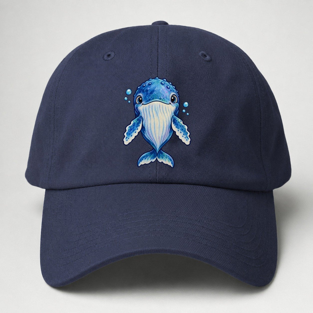 Humpback Whale Front Float Sea Sprite Baseball Cap – Twilight Navy