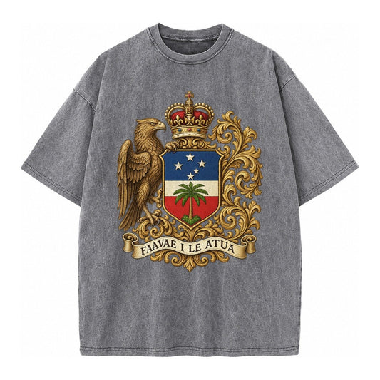 South Africa Springbok Emblem Springbok With Protea Green Go Vintage T-shirt – Grey
