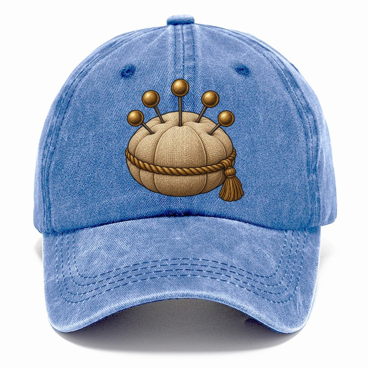Pincushion And Pins Needlework Classic Cap – Summer Sky