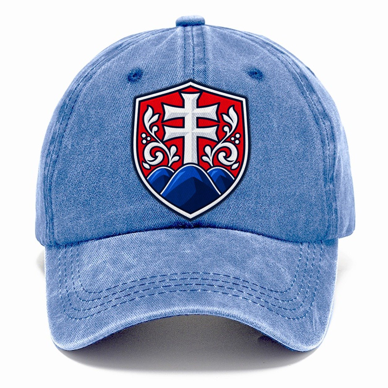 Slovakia Minimal Emblem Country Logos Classic Cap – Summer Sky