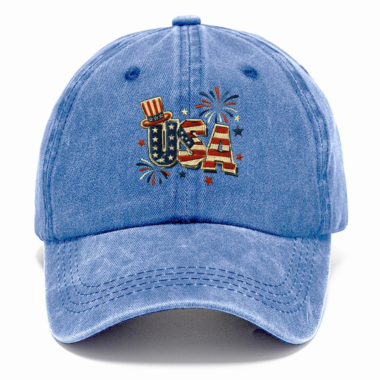 Usa Embroidery Patch Classic Cap – Summer Sky