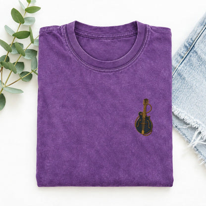 Mandolin Left Chest Vintage T-shirt – Purple