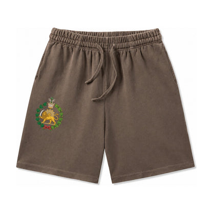 Iran Lion Washed Shorts – Coffee