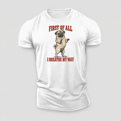 Pug Dog Declarations Cotton T-Shirt – White