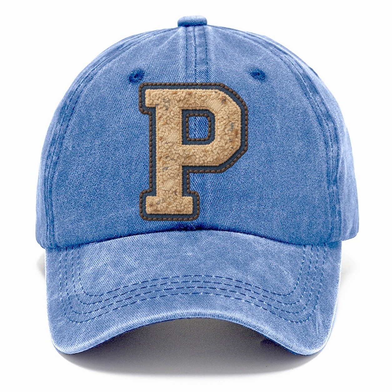 Varsity Chenille P Monogram Classic Cap – Summer Sky
