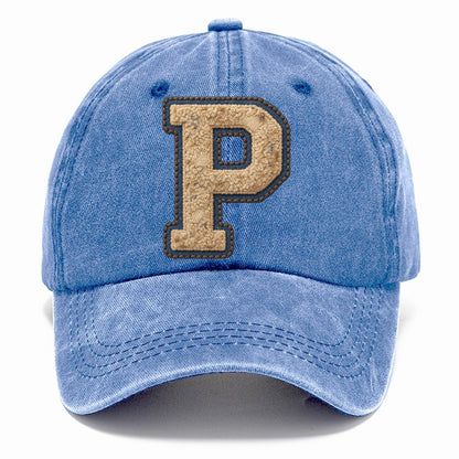 Varsity Chenille P Monogram Classic Cap – Summer Sky
