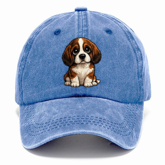 Saint Bernard Sitting Sweetheart Classic Cap – Summer Sky