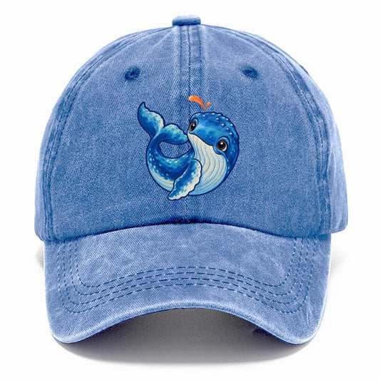 Humpback Whale Tail Curl Sea Sprite Classic Cap – Summer Sky