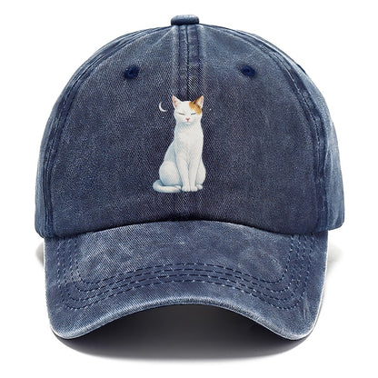 White Cat Crescent Moon Classic Cap – Twilight Navy