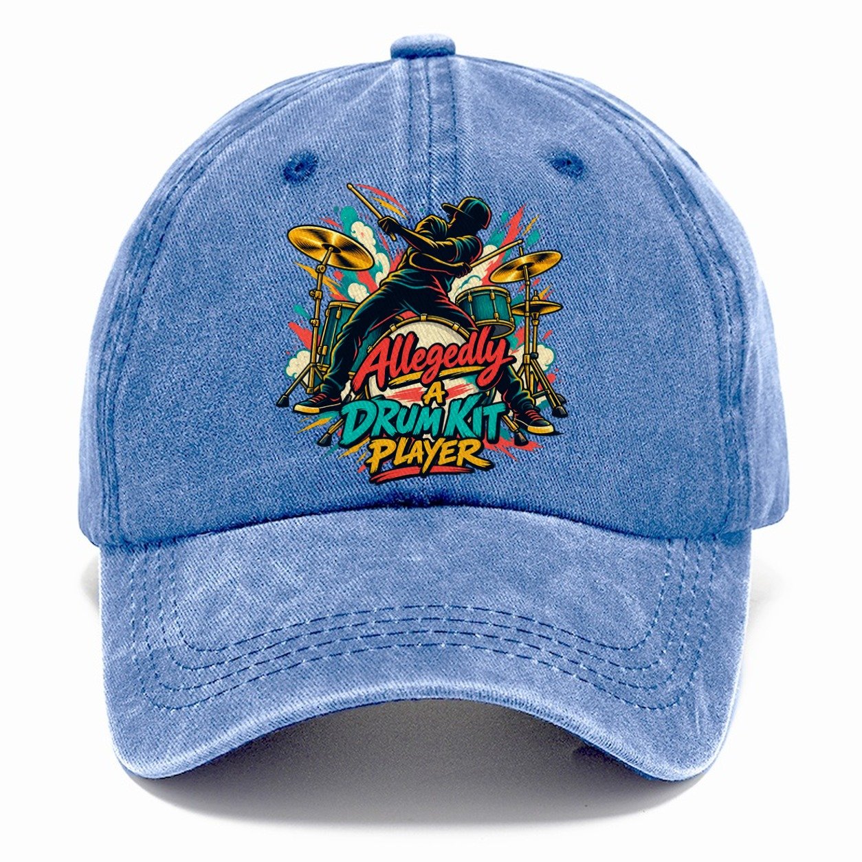 Allegedly A Drum Kit Player Music Instruments Classic Cap – Summer Sky