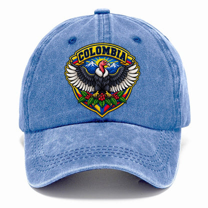 Colombia Retro Badge Country Logos Classic Cap – Summer Sky